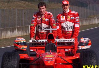 Eddie Irvine and Michael Schumacher