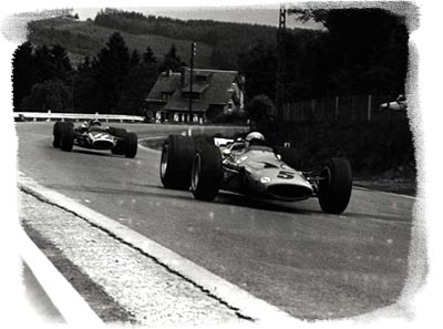 Bruce McLaren at Spa, 1968