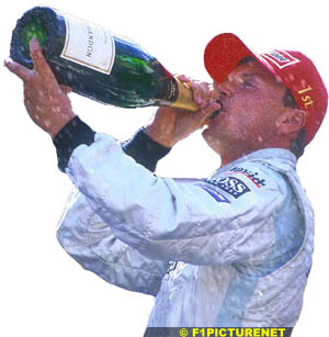 David Coulthard celebrates
