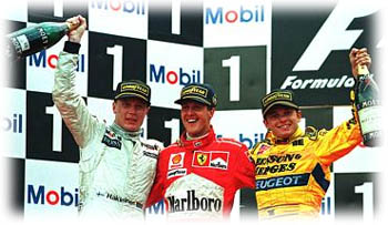 The podium of Belgium 1997