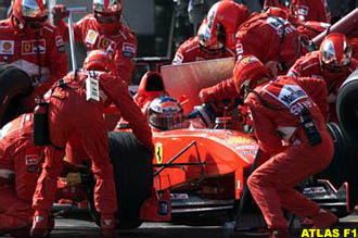 Schumacher's rather long pitstop