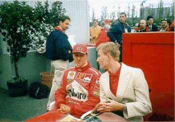 Michael Schumacher and Jan, on the right