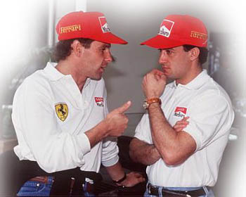Alesi with long-time teammate Berger, 1995