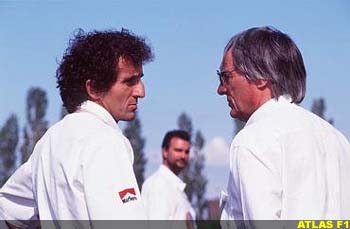 Ecclestone and Alain Prost