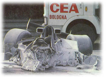 Peterson's car after his fatal accident, 1978