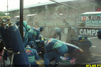 Sauber pitstop, Monza 1998