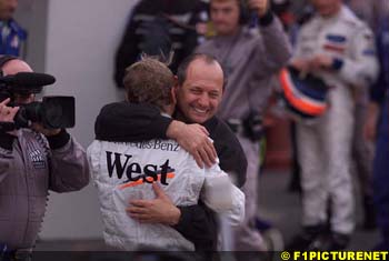 Ron Dennis and Mika rejoice