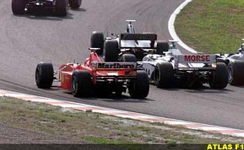 Schumacher storms through the field