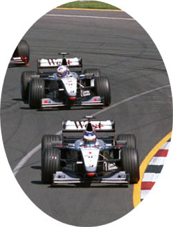 The McLarens leading the Australian GP Start