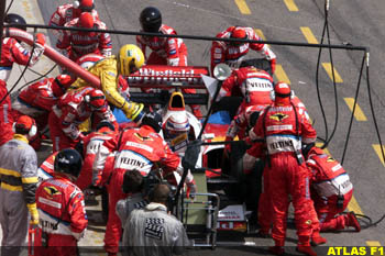 Alex Zanardi pits