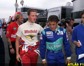 Ralf Schumacher and Jean Alesi, today