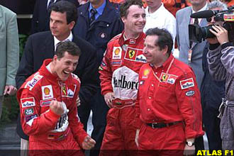 Joyful Schumi, Irvine and Todt