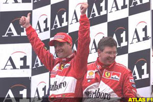 Eddie Irvine and Ross Brawn