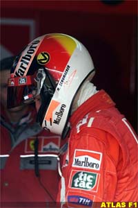 Michael Schumacher at Barcelona today