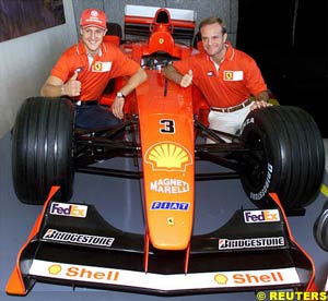 Schumacher and Barrichello in Melbourne, today