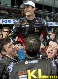 Wild Celebrations for Minardi's Aussie Hero