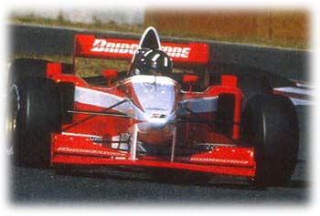 Damon Hill in a Bridgestone test at Suzuka